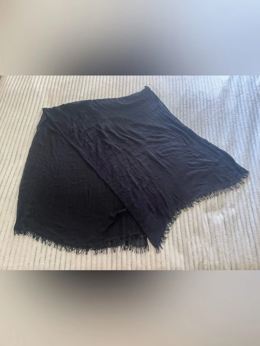 Rag & Bone Black Buckley Scarf